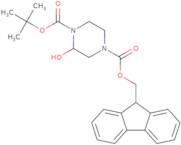 4-((9H-Fluoren-9-yl)methyl) 1-tert-butyl 2-hydroxypiperazine-1,4-dicarboxylate