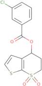 1,1-Dioxo-1,2,3,4-tetrahydro-1λ~6~-thieno[2,3-b]thiopyran-4-yl 3-chlorobenzenecarboxylate