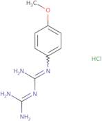 1-Carbamimidamido-N-(4-methoxyphenyl)methanimidamide hydrochloride