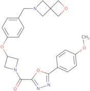 [5-(4-Methoxyphenyl)-1,3,4-oxadiazol-2-yl]-[3-[4-(2-oxa-6-azaspiro[3.3]heptan-6-ylmethyl)phenoxy...