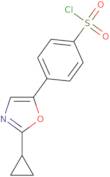 4-(2-Cyclopropyl-1,3-oxazol-5-yl)benzene-1-sulfonyl chloride