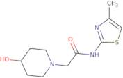 2-(4-Hydroxypiperidin-1-yl)-N-(4-methyl-1,3-thiazol-2-yl)acetamide