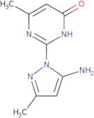 2-(5-Amino-3-methyl-1H-pyrazol-1-yl)-6-methyl-3,4-dihydropyrimidin-4-one