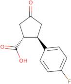 (1R,2R)-2-(4-fluorophenyl)-4-oxocyclopentane-1-carboxylic acid