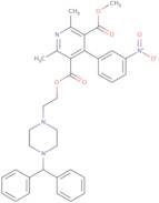 2,6-Dimethyl-4-(3-nitrophenyl)-3,5-pyridinedicarboxylic acid 3-[2-[4-(diphenylmethyl)-1-piperaziny…