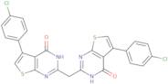 5-(4-Chlorophenyl)-2-[[5-(4-chlorophenyl)-4-oxo-3H-thieno[2,3-d]pyrimidin-2-yl]methyl]-3H-thieno[2,3-d]pyrimidin-4-one