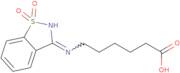 6-[(1,1-Dioxo-1,2-benzothiazol-3-yl)amino]hexanoic acid