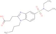 3-[1-Butyl-5-(diethylsulfamoyl)-1H-1,3-benzodiazol-2-yl]propanoic acid