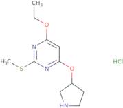 4-Ethoxy-2-methylsulfanyl-6-((S)-pyrrolidin-3-yloxy)-pyrimidine hydrochloride