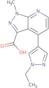 4-(1-Ethyl-1H-pyrazol-4-yl)-1-methyl-1H-pyrazolo[3,4-b]pyridine-3-carboxylic acid