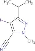 4-Iodo-1-methyl-3-(propan-2-yl)-1H-pyrazole-5-carbonitrile