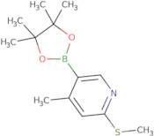 4-Methyl-2-(methylsulfanyl)-5-(tetramethyl-1,3,2-dioxaborolan-2-yl)pyridine