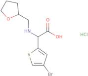 2-(4-Bromothiophen-2-yl)-2-[(oxolan-2-ylmethyl)amino]acetic acid hydrochloride