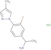 1-[3-Fluoro-4-(4-methyl-1H-pyrazol-1-yl)phenyl]ethan-1-amine hydrochloride