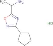 1-(3-Cyclopentyl-1,2,4-oxadiazol-5-yl)ethan-1-amine hydrochloride