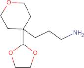 3-[4-(1,3-Dioxolan-2-yl)oxan-4-yl]propan-1-amine