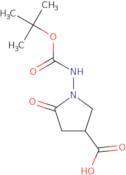 1-{[(tert-Butoxy)carbonyl]amino}-5-oxopyrrolidine-3-carboxylic acid