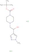 tert-Butyl 4-[2-hydroxy-2-(1-methyl-1H-pyrazol-4-yl)ethyl]piperazine-1-carboxylate dihydrochloride