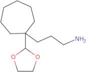 3-[1-(1,3-Dioxolan-2-yl)cycloheptyl]propan-1-amine