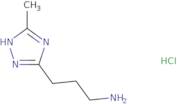 3-(5-Methyl-1H-1,2,4-triazol-3-yl)propan-1-amine hydrochloride