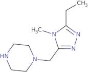 1-[(5-Ethyl-4-methyl-4H-1,2,4-triazol-3-yl)methyl]piperazine