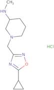 1-[(5-Cyclopropyl-1,2,4-oxadiazol-3-yl)methyl]-N-methylpiperidin-3-amine hydrochloride