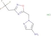 1-{[3-(2,2,2-Trifluoroethyl)-1,2,4-oxadiazol-5-yl]methyl}-1H-pyrazol-4-amine hydrochloride