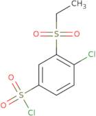 4-Chloro-3-(ethanesulfonyl)benzene-1-sulfonyl chloride