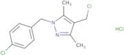 4-(Chloromethyl)-1-[(4-chlorophenyl)methyl]-3,5-dimethyl-1H-pyrazole hydrochloride