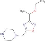 1-{[3-(1-Ethoxyethyl)-1,2,4-oxadiazol-5-yl]methyl}piperazine