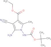 Ethyl 5-amino-1-{[(tert-butoxy)carbonyl]amino}-4-cyano-2-methyl-1H-pyrrole-3-carboxylate