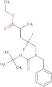 Ethyl 5-(benzyl(tert-butoxycarbonyl)amino)-4,4-difluoro-2-methylpentanoate