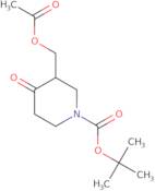 tert-Butyl 3-(Acetoxymethyl)-4-Oxopiperidine-1-Carboxylate