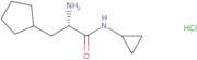 Cyclopentanepropanamide, a-amino-N-cyclopropyl-, hydrochloride (1:1), (aS)-