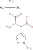 2-{[(tert-Butoxy)carbonyl](methyl)amino}-2-(1-methyl-1H-pyrazol-4-yl)acetic acid