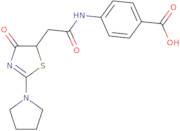 4-{2-[4-Oxo-2-(pyrrolidin-1-yl)-4,5-dihydro-1,3-thiazol-5-yl]acetamido}benzoic acid