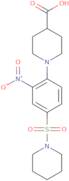 1-[2-Nitro-4-(piperidine-1-sulfonyl)phenyl]piperidine-4-carboxylic acid