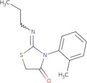 3-(2-Methylphenyl)-2-((Z)-propylimino)thiazolidin-4-one