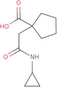 1-[(Cyclopropylcarbamoyl)methyl]cyclopentane-1-carboxylic acid