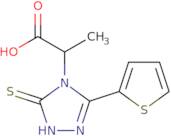 2-[3-Sulfanyl-5-(thiophen-2-yl)-4H-1,2,4-triazol-4-yl]propanoic acid