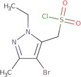 (4-Bromo-2-ethyl-5-methylpyrazol-3-yl)methanesulfonyl chloride