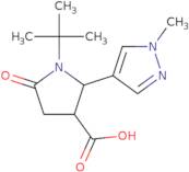 1-tert-Butyl-2-(1-methyl-1H-pyrazol-4-yl)-5-oxopyrrolidine-3-carboxylic acid