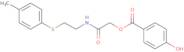 ({2-[(4-Methylphenyl)sulfanyl]ethyl}carbamoyl)methyl 4-hydroxybenzoate
