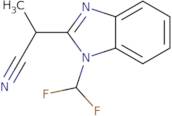 2-[1-(Difluoromethyl)-1H-1,3-benzodiazol-2-yl]propanenitrile