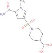 1-[(5-Carbamoyl-1-methyl-1H-pyrrol-3-yl)sulfonyl]piperidine-4-carboxylic acid