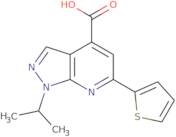 1-(Propan-2-yl)-6-(thiophen-2-yl)-1H-pyrazolo[3,4-b]pyridine-4-carboxylic acid