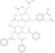 4-Methylumbelliferyl 3,4,6-tri-O-acetyl-2-O-(2,3,4-tri-O-benzoyl-a-L-fucopyranosyl)-b-D-galactopyranoside