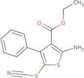 Ethyl 2-amino-5-(cyanosulfanyl)-4-phenylthiophene-3-carboxylate