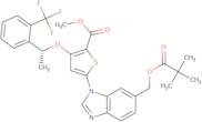 (R)-methyl 5-(6-(pivaloyloxymethyl)-1H-benzo[d]imidazol-1-yl)-3-(1-(2-(trifluoromethyl)phenyl)ethoxy)thiophene-2-carboxylate