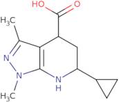 6-Cyclopropyl-1,3-dimethyl-1H,4H,5H,6H,7H-pyrazolo[3,4-b]pyridine-4-carboxylic acid